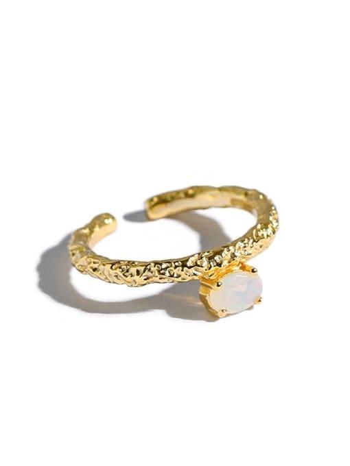 Opaldråpe Band Ring
